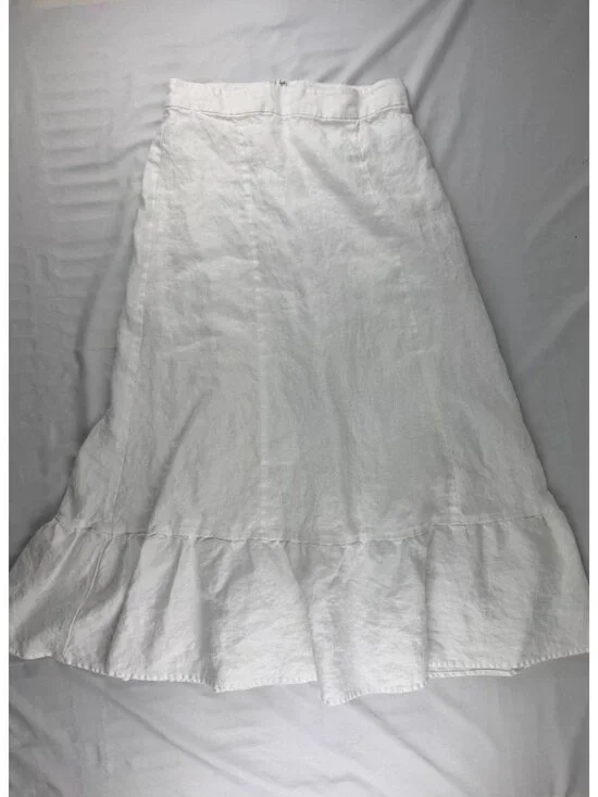 Reformation Yucca Linen Midi Skirt in White Size 4 - Picture 2 of 9